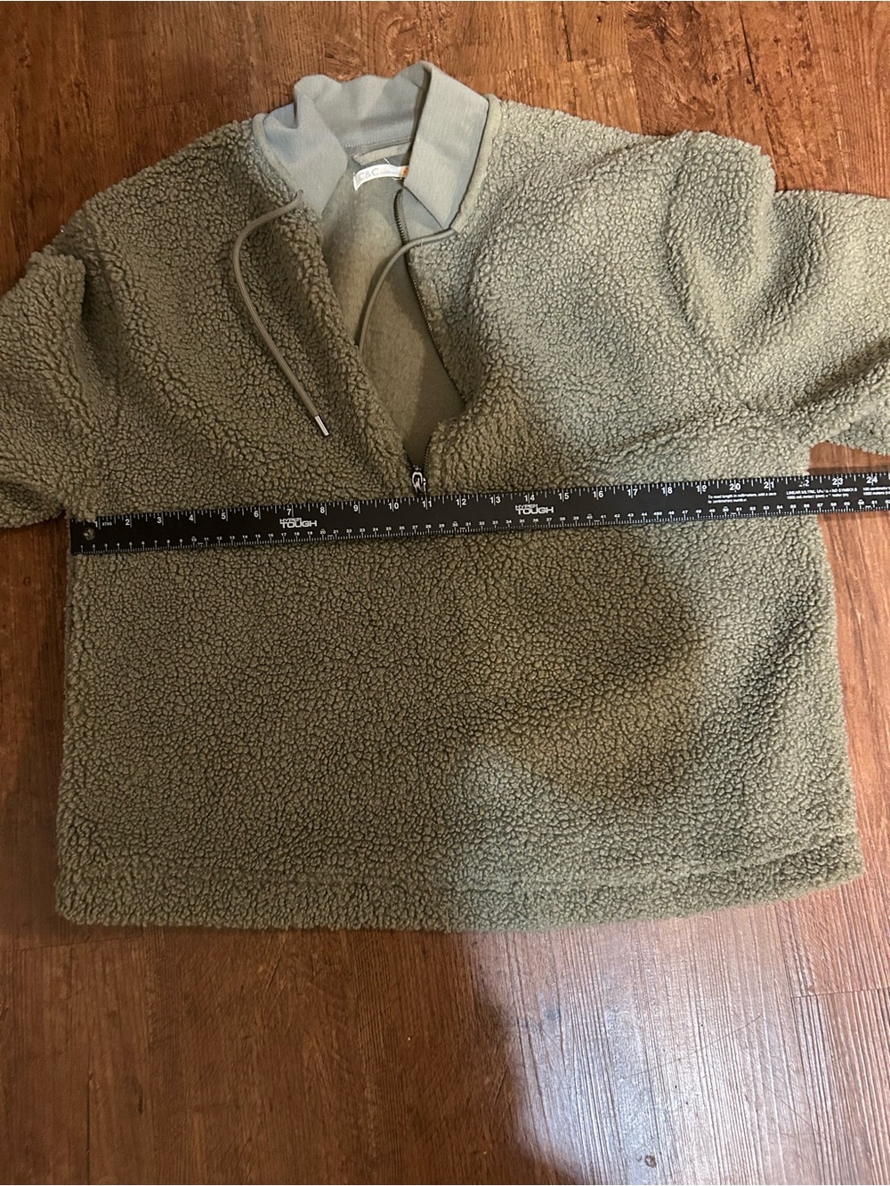 C&C California Women’s Large Sherpa Fleece Quarter Zip Pullover Sage Green - Picture 7 of 7